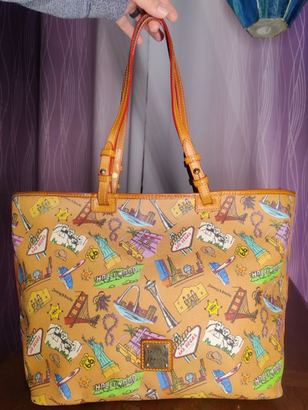 Dooney & Bourke Americana Landmarks Tote Tan